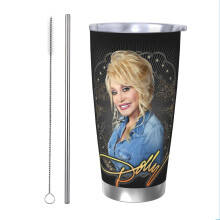 (Dolly Parton Vintage Relaxed Fit_11484) Stainless Steel Tumbler 20oz Insulated Coffee Travel Funny Birthday Christmas Gifts for Women Men Boss Coworker