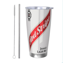 (Red Stripe Can_4977) Stainless Steel Tumbler 20oz Insulated Coffee Travel Funny Birthday Christmas Gifts for Women Men Boss Coworker