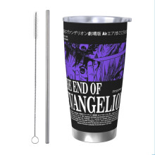 (The End Of Evangelion _6441) Stainless Steel Tumbler 20oz Insulated Coffee Travel Funny Birthday Christmas Gifts for Women Men Boss Coworker
