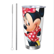 (Mickey Mouse_7837) Stainless Steel Tumbler 20oz Insulated Coffee Travel Funny Birthday Christmas Gifts for Women Men Boss Coworker