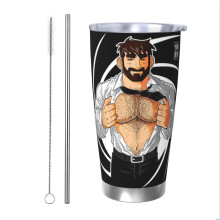 (ADAM LIKES SPY MOVIES_3787) Stainless Steel Tumbler 20oz Insulated Coffee Travel Funny Birthday Christmas Gifts for Women Men Boss Coworker