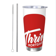 (Thrive Red Dot_1915) Stainless Steel Tumbler 20oz Insulated Coffee Travel Funny Birthday Christmas Gifts for Women Men Boss Coworker