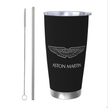 (Aston Martin Classic Logo _7484) Stainless Steel Tumbler 20oz Insulated Coffee Travel Funny Birthday Christmas Gifts for Women Men Boss Coworker