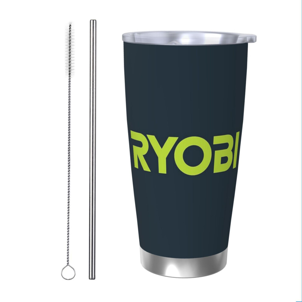(Ryobi Tools_7502) Stainless Steel Tumbler 20oz Insulated Coffee Travel Funny Birthday Christmas Gifts for Women Men Boss Coworker