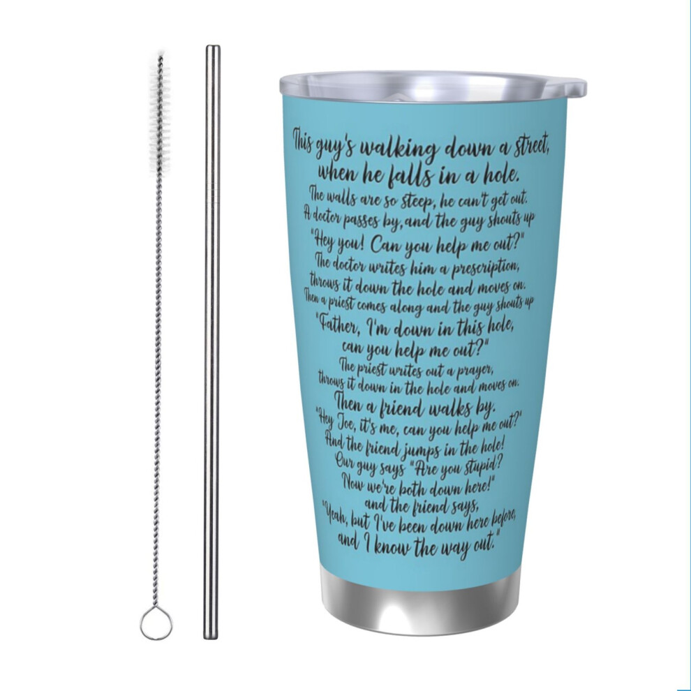 (West Wing - A Guy's Walking Down A Street..._1013) Stainless Steel Tumbler 20oz Insulated Coffee Travel Funny Birthday Christmas Gifts for Women Men