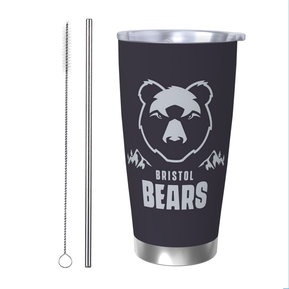 (Bristol Bears_6421) Stainless Steel Tumbler 20oz Insulated Coffee Travel Funny Birthday Christmas Gifts for Women Men Boss Coworker