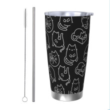 (Cats Cats Cats_2171) Stainless Steel Tumbler 20oz Insulated Coffee Travel Funny Birthday Christmas Gifts for Women Men Boss Coworker