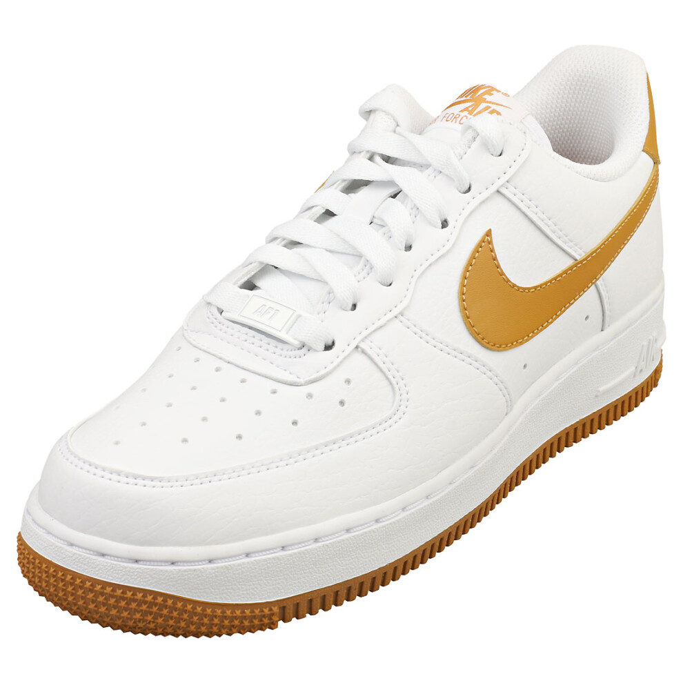 (5) Nike Air Force 1 07 Next Nature Womens Fashion Trainers in White Flax