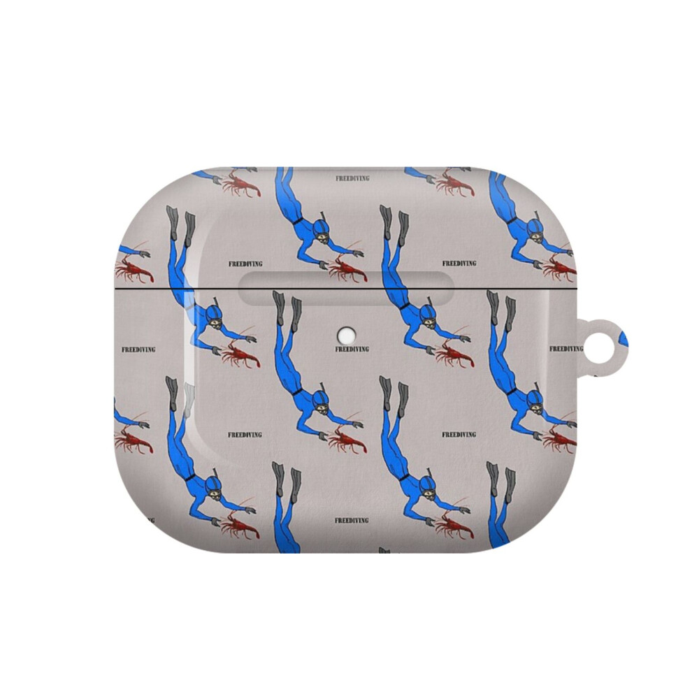 (Freediving Diver Observing A Spiny Lobster Underwater_11127) AirPods 1/ 2 /3 Pro 2 3 4 5 Cover for Women Girls Protective Compatible with Apple AirPo-image-OPC-PFJ6ZGZ-NEW