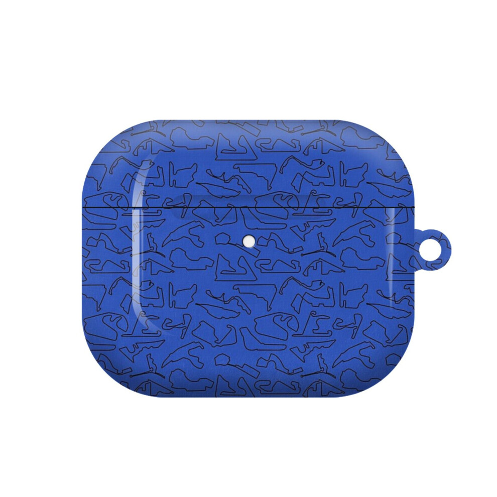 (Formula One Circuits Outline - Burton Blue_9149) Airpods 1/ 2 /3 Pro 2 3 4 5 Cover For Women Girls Protective Compatible With Apple Airpod Hard Shell 4741628285092