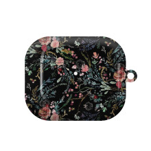 (Midnight Floral_8746) AirPods 1/ 2 /3 Pro 2 3 4 5 Cover for Women Girls Protective Compatible with Apple AirPod Hard Shell Case
