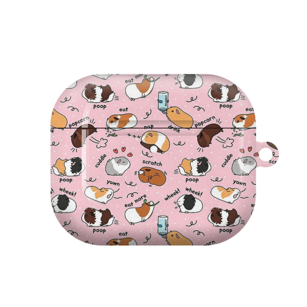 (Guinea Pig Daily To-Do List - Background_7914) Airpods 1/ 2 /3 Pro 2 3 4 5 Cover For Women Girls Protective Compatible With Apple Airpod Hard Sh Pink 4741628299075