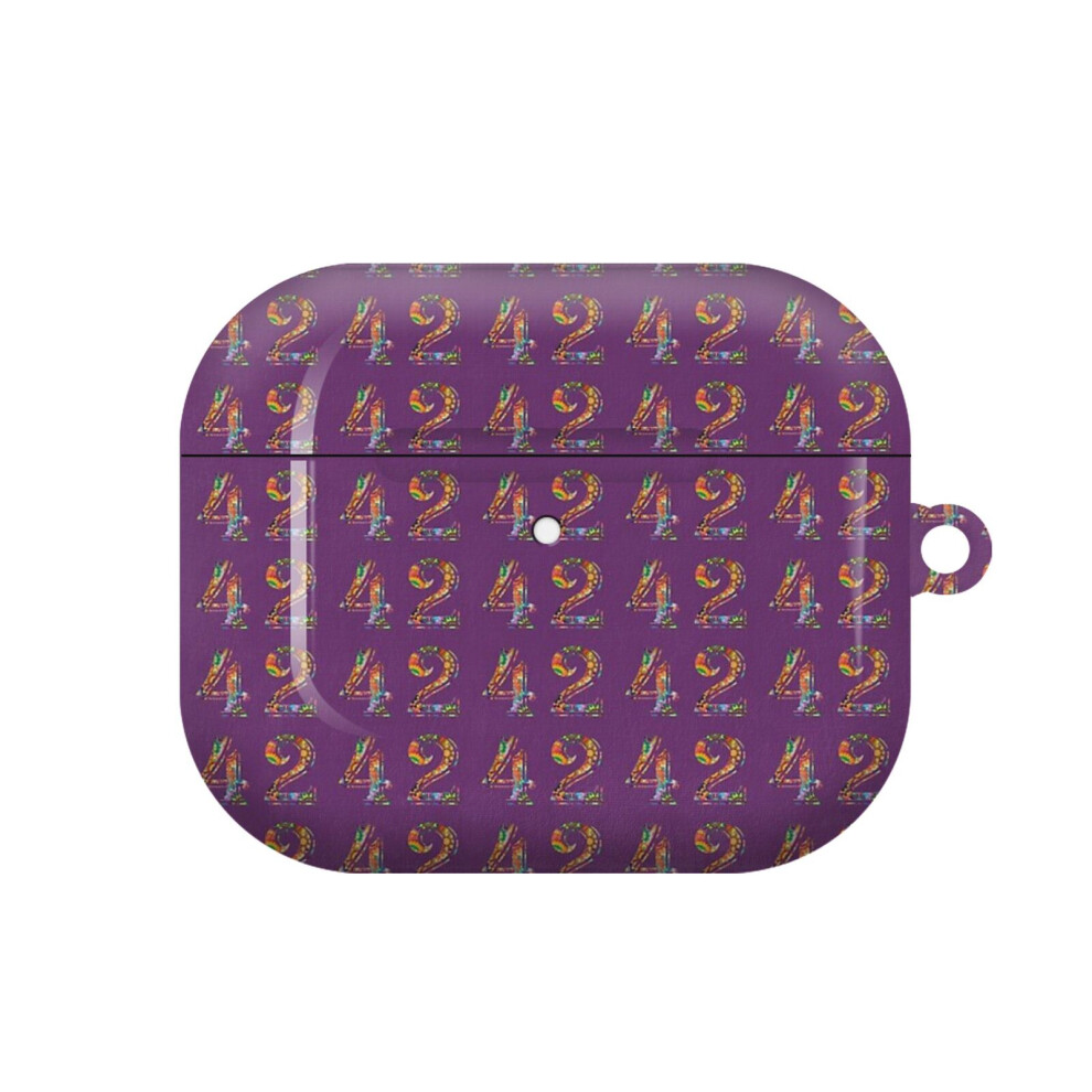 Photos - Case 9552) AirPods 1/ 2 /3 Pro 2 3 4 5 Cover for Women Girls Protective Compatible with Apple AirPod H(Meaning Of Life (on Grape)