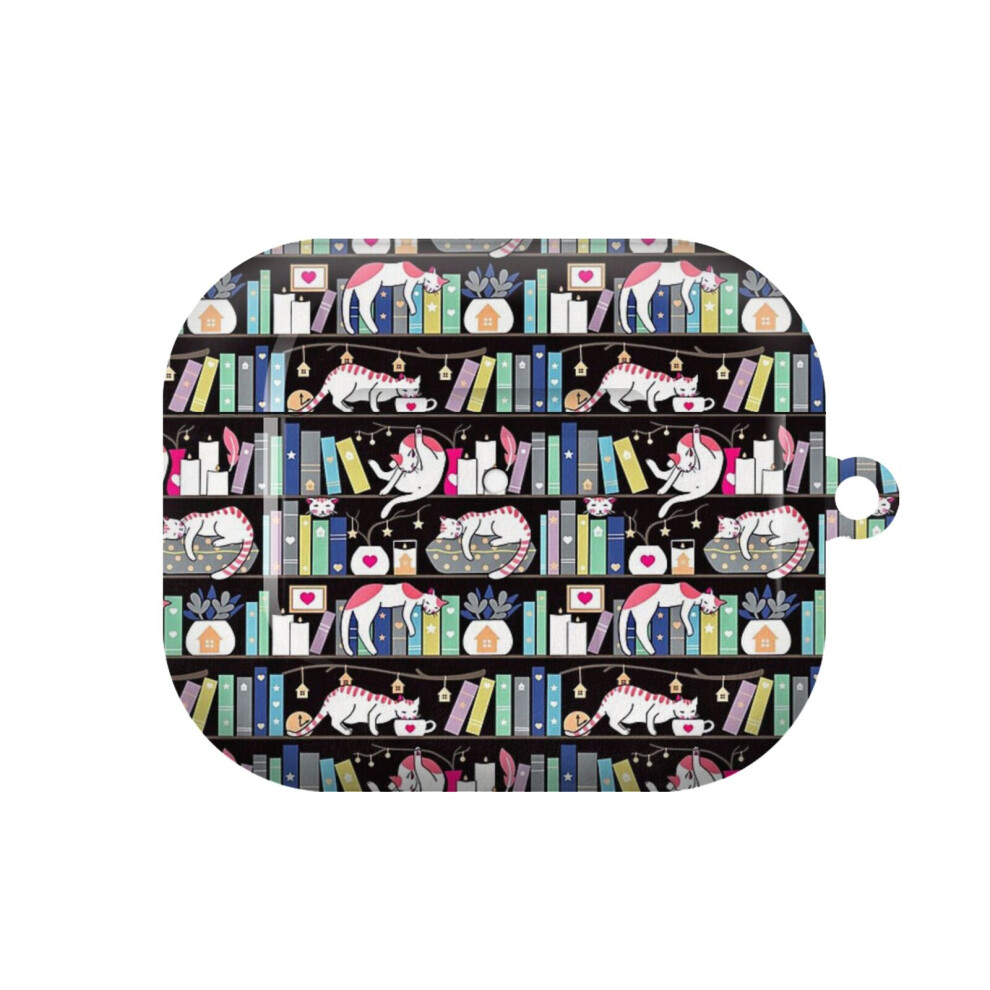 (Library Cats - Winter Colour Version_22825) Airpods 1/ 2 /3 Pro 2 3 4 5 Cover For Women Girls Protective Compatible With Apple Airpod Hard Shell Case 4741628306094