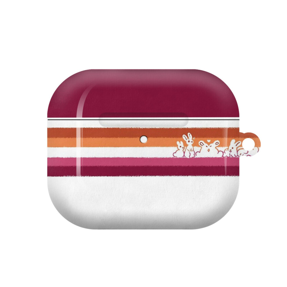 (Lesbian Pride Rabbits_8060) Airpods 1/ 2 /3 Pro 2 3 4 5 Cover For Women Girls Protective Compatible With Apple Airpod Hard Shell Case 4741628306223