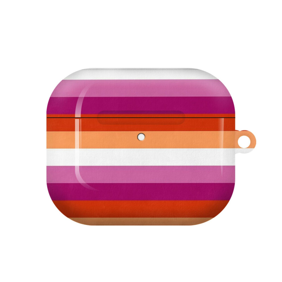 (Lesbian (New) Pride Large Flag Print _10936) Airpods 1/ 2 /3 Pro 2 3 4 5 Cover For Women Girls Protective Compatible With Apple Airpod Hard Shell Cas 4741628306254