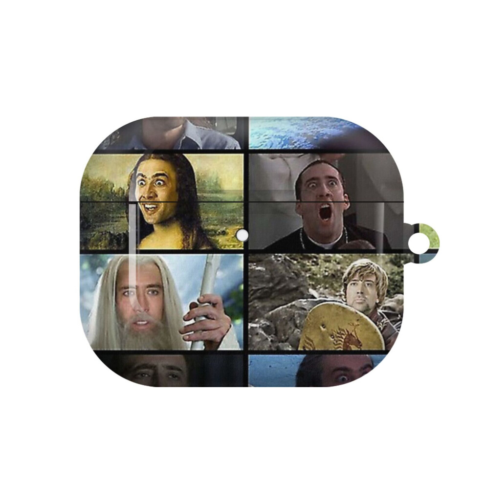 (Nicolas Cage Rage Memes _5929) Airpods 1/ 2 /3 Pro 2 3 4 5 Cover For Women Girls Protective Compatible With Apple Airpod Hard Shell Case 4741628316307