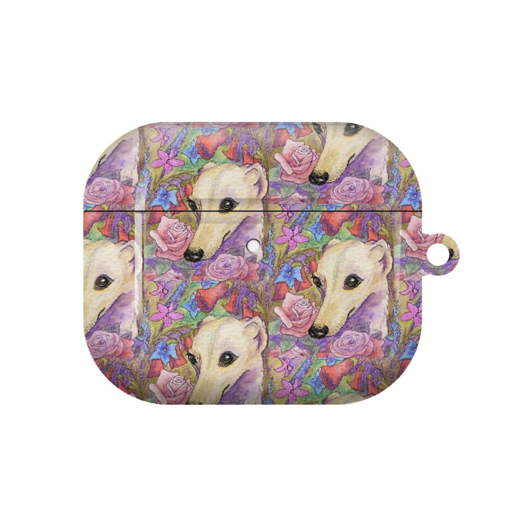 (Shy Flower Whippet Greyhound Dog Hiding In The Garden_6017) Airpods 1/ 2 /3 Pro 2 3 4 5 Cover For Women Girls Protective Compatible With Apple Airpod 4741628339528