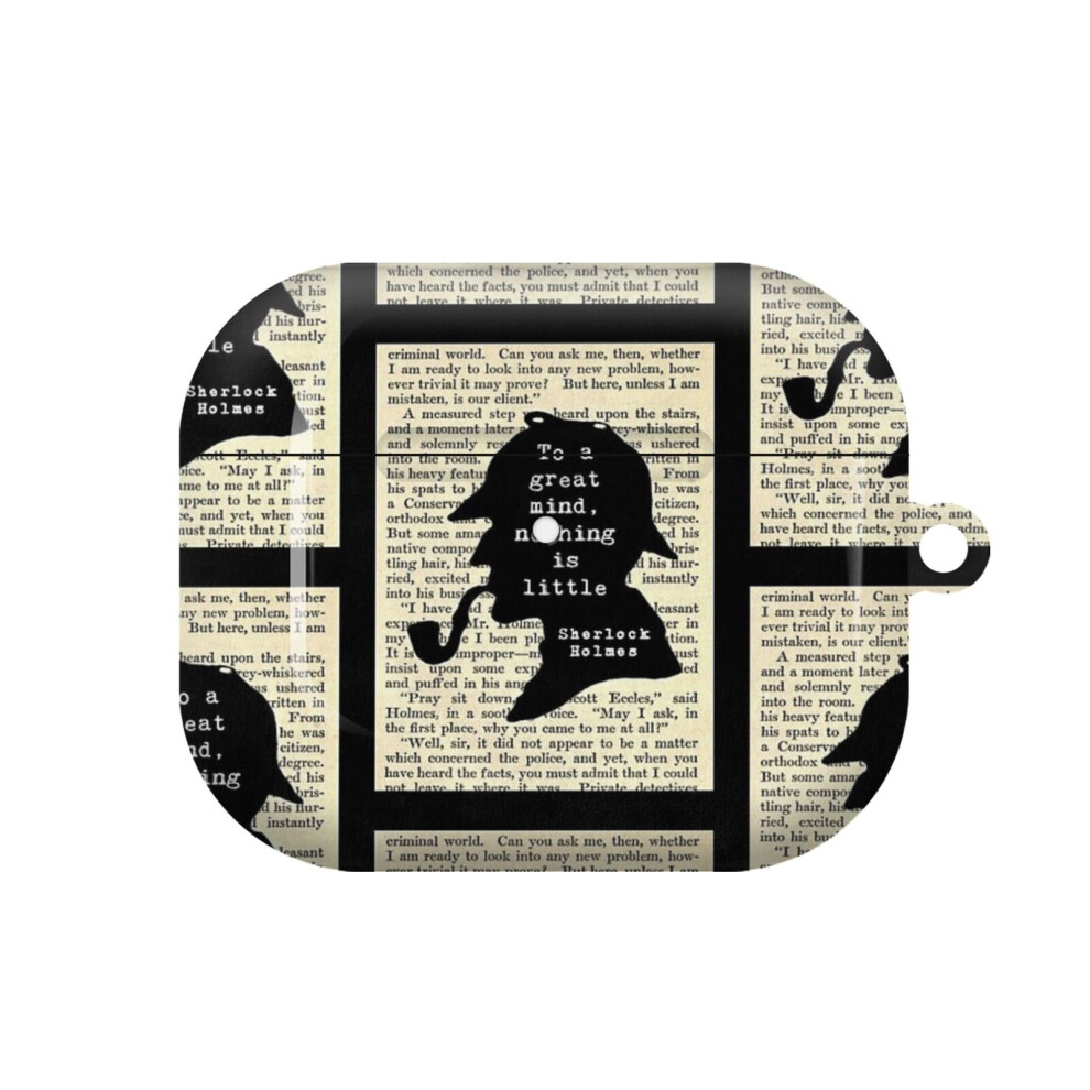 (Sherlock Holmes Quote Book Lover_6822) Airpods 1/ 2 /3 Pro 2 3 4 5 Cover For Women Girls Protective Compatible With Apple Airpod Hard Shell Case 4741628340029