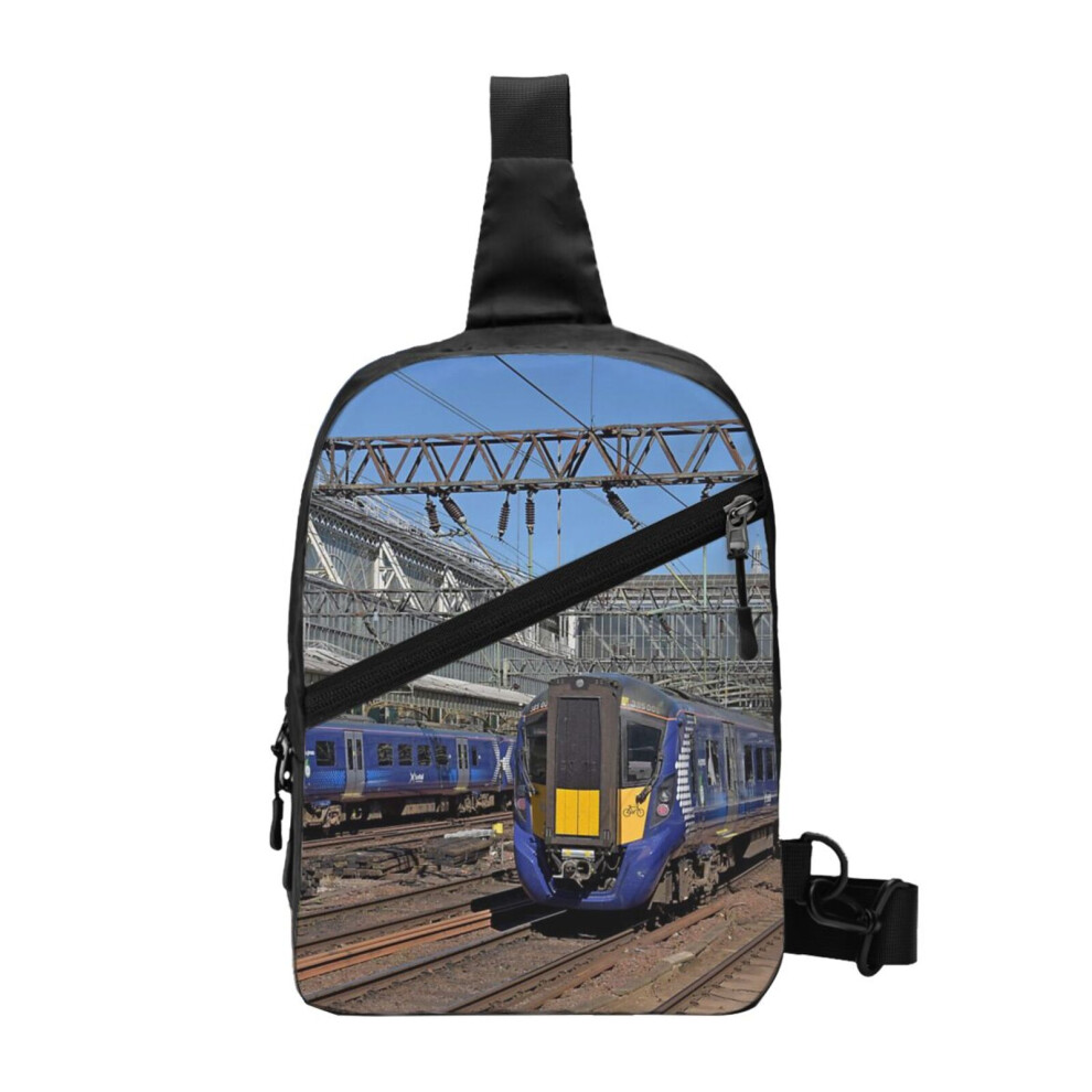 (Scotrail Class 380 Trains At Glasgow Central Station_1027) Sling Bag Women Men Mini Crossbody Backpack Shoulder Chest Bags Daypack for Travel Hiking