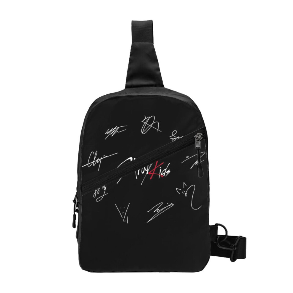 (Stray Kids' Signatures (Red Version)_672) Sling Bag Women Men Mini Crossbody Backpack Shoulder Chest Bags Daypack for Travel Hiking Outdoor Sports