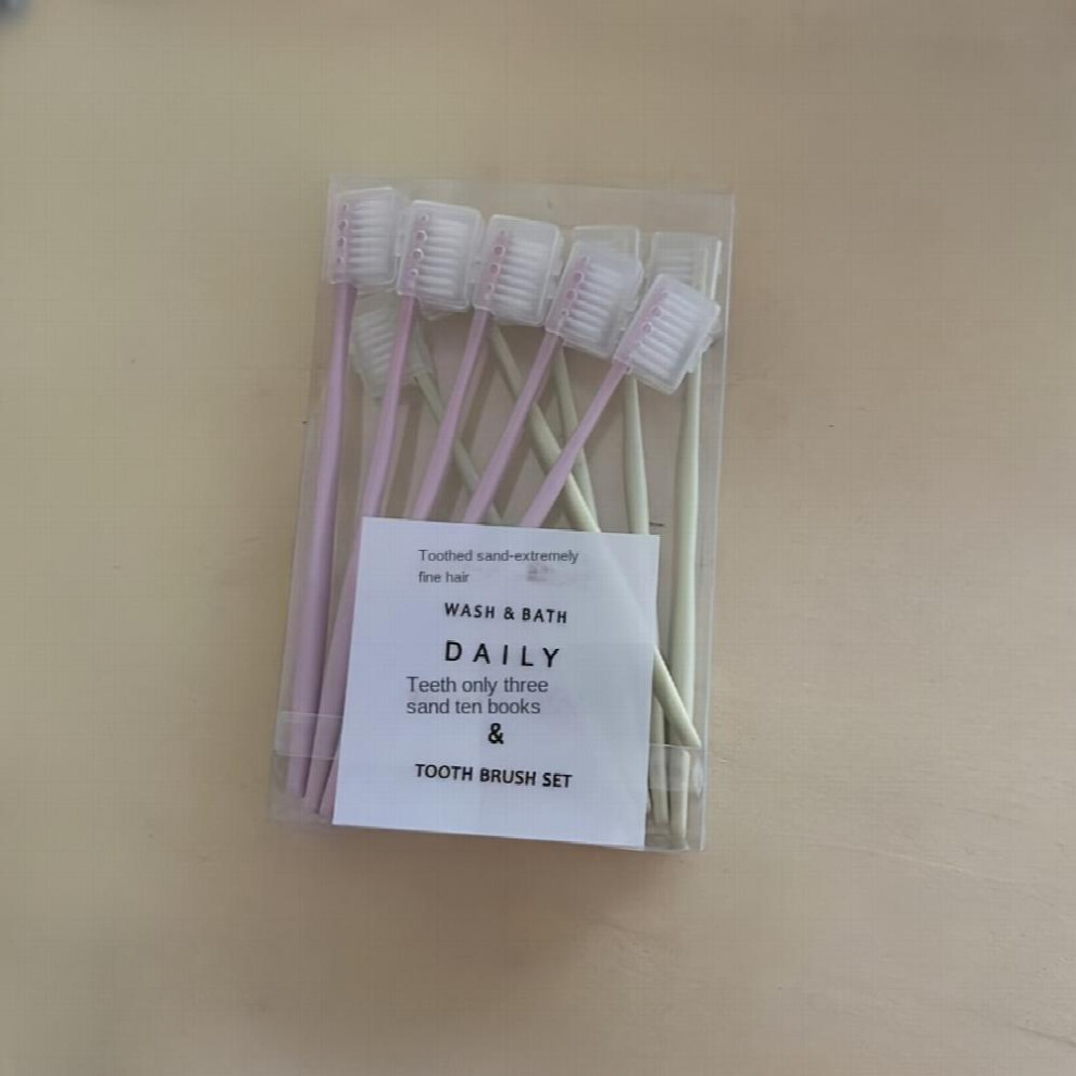 Live Micro Business Macaron Toothbrush 10 Pack Bamboo Charcoal Soft Bristles Without Printing The Same Daily Store-image-OPC-PFJ827M-NEW