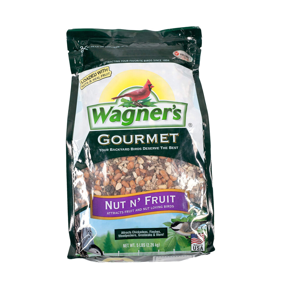 Wagner's 82072 Gourmet Nut & Fruit Wild Bird Food  5-Pound Bag