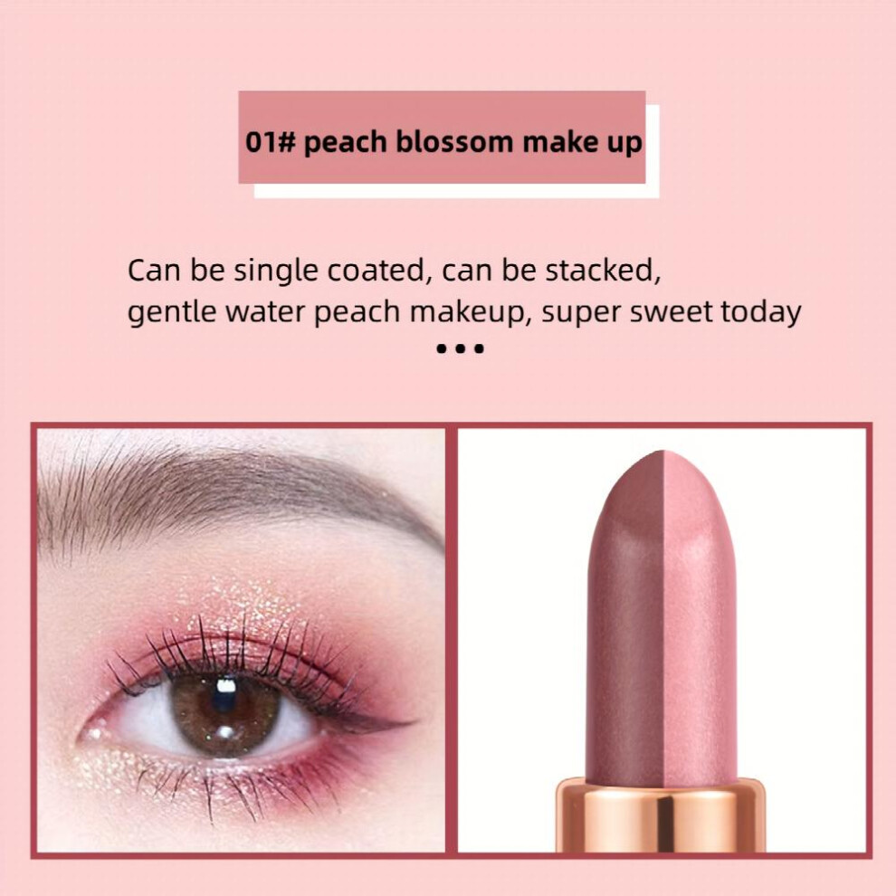 Gradient Two tone Eyeshadow Stick Shimmer Pearly Brown Orange Delicate Silky Eyeshadow Stick Natural Eye Makeup-image-OPC-PFJ8689-NEW