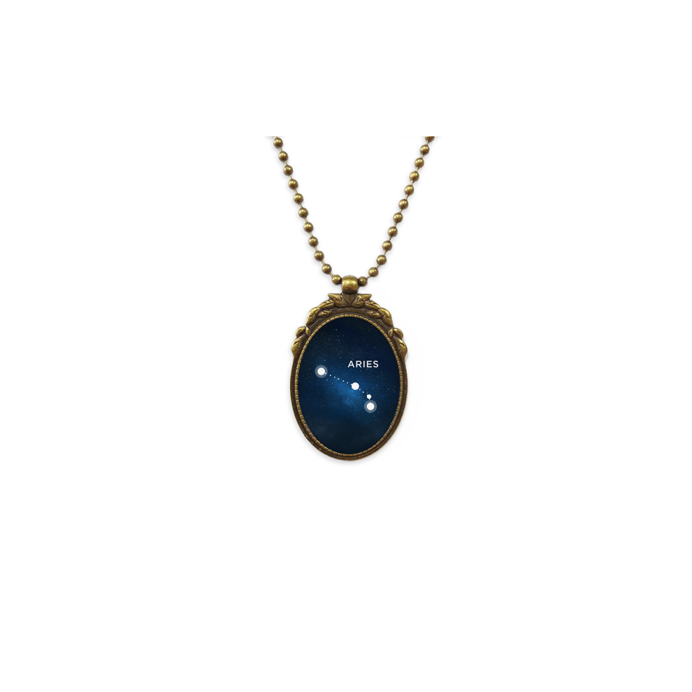 Photos - Pendant / Choker Necklace Aries Constellation Zodiac Sign Antique Necklace Vintage Bead Pendant Keychain