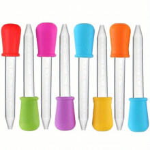 5pcs Silicone Liquid Droppers With Bulb Tips Perfect For Candy Molds & Medicine