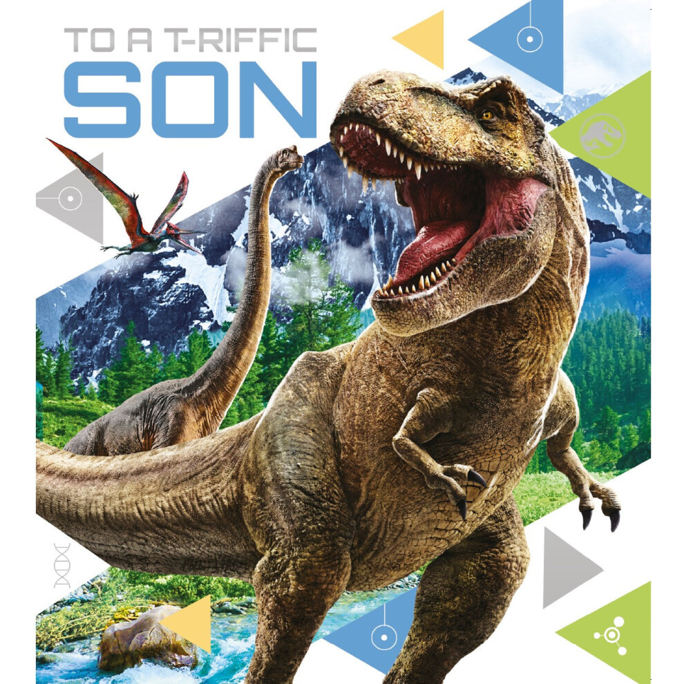 Jurassic World Son Birthday Card
