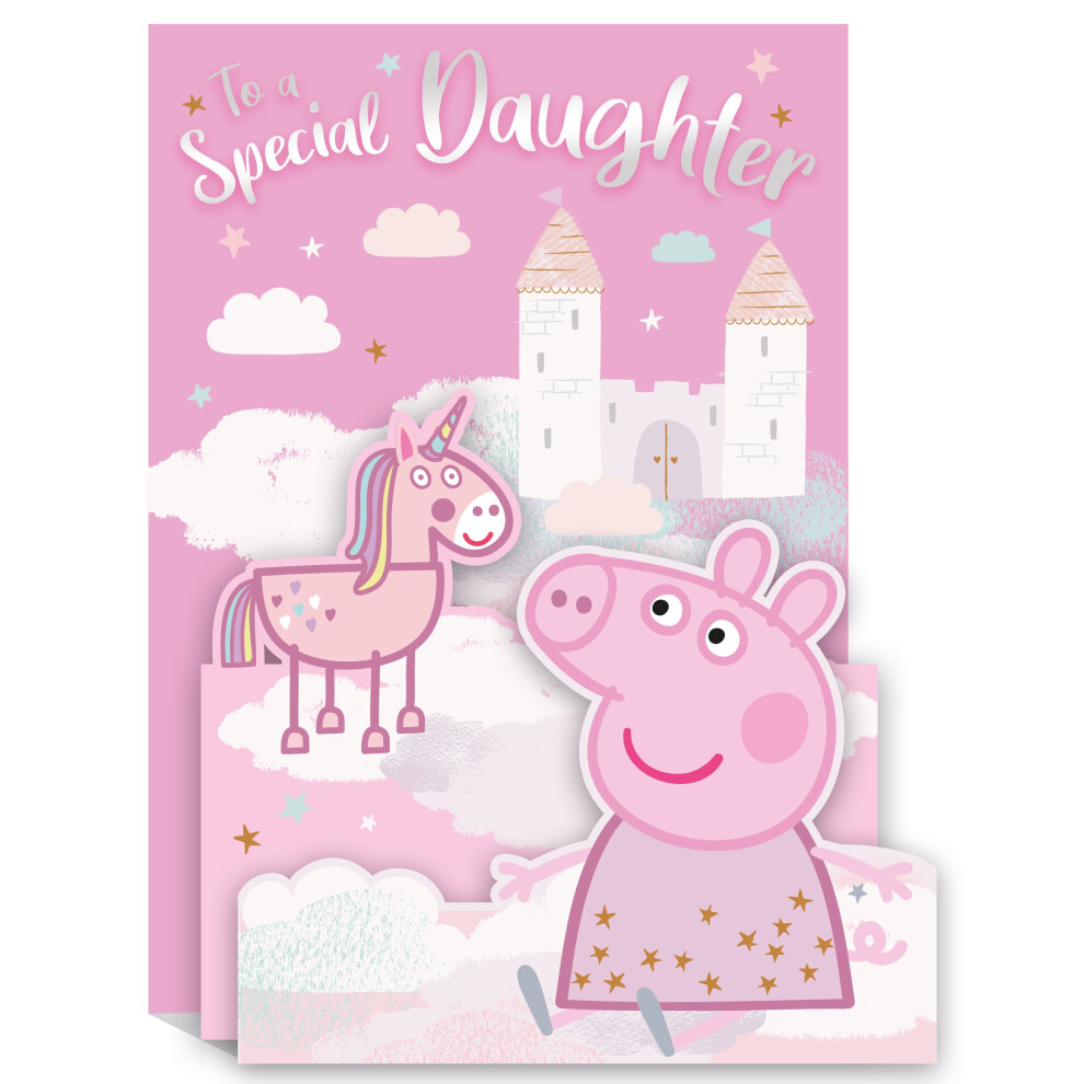 Peppa Pig Daughter Pop Up Birthday Card