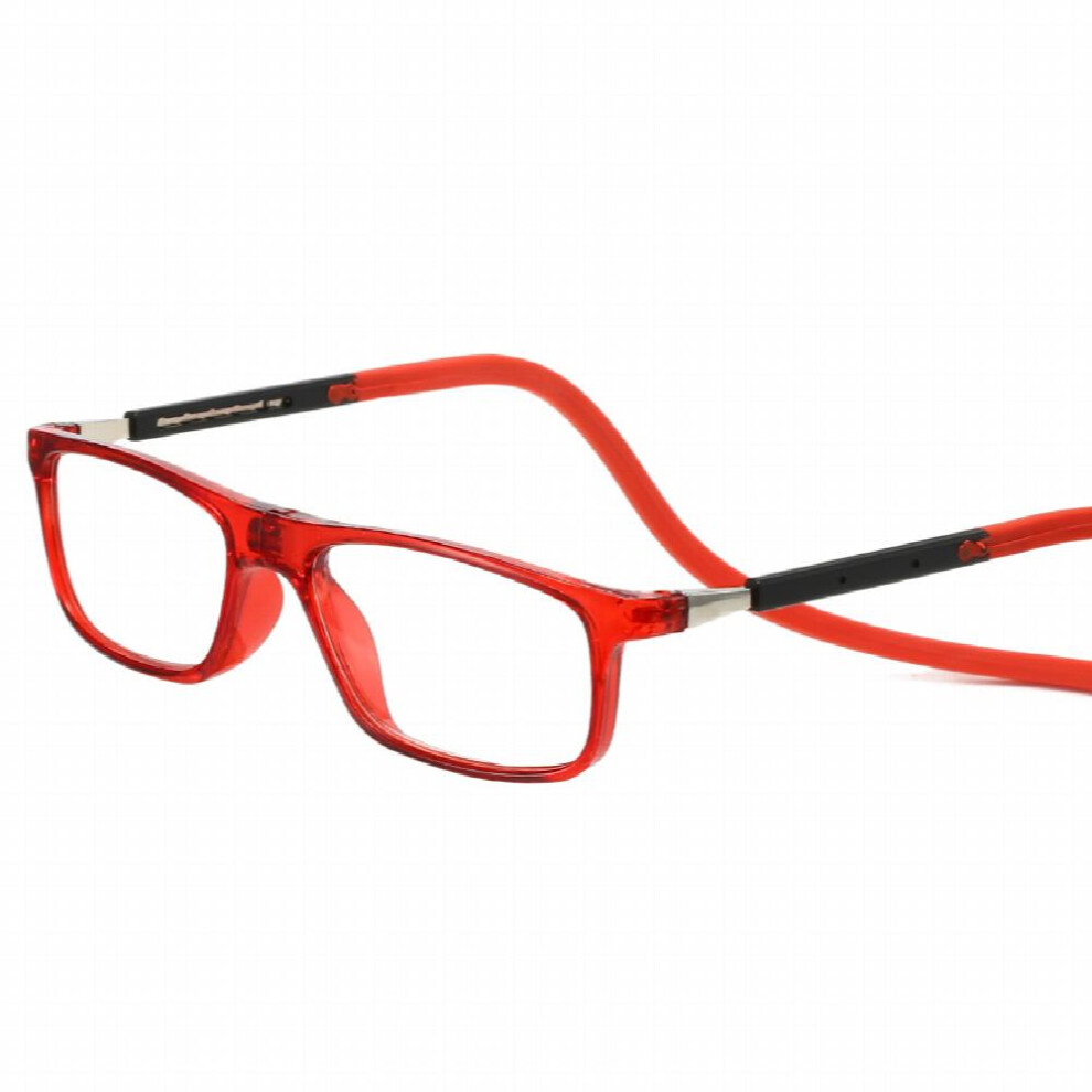 KLY1808 1pc Square Frame Adjustable Temples Magnet Hanging Neck With Rope Foldable Presbyopia Glasses Unisex Men Women Corrective Eyeglasses 1 0 1 5 2-image-OPC-PFJ8G2V-NEW