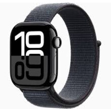 APPLE WATCH SERIES 10 46MM JET BLACK ALUMINIUM CASE WITH BLACK SPORT BAND S/M GPS MWWP3QC/A - Refurbished