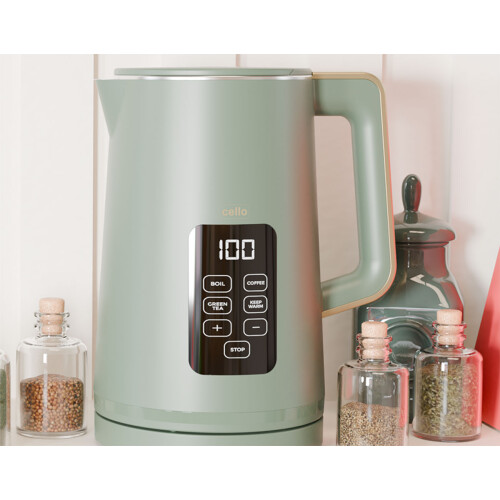 Cello Cello Electric Digital Kettle with Temperature Control - Sage Green 2
