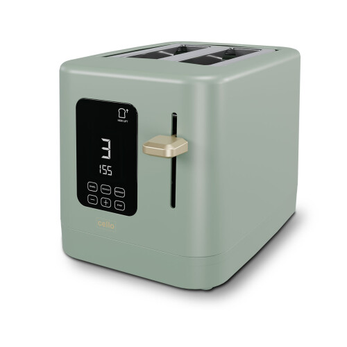 Cello Cello Digital 2 Slice Toaster with Touch Control and Timer - Sage Green 1