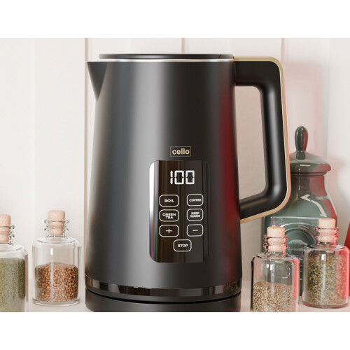 Cello Cello 3000W Electric Digital Kettle with Temperature Control - Black 2
