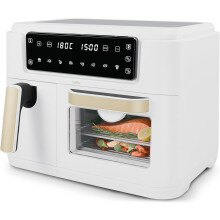 Cello 11L 2-in-1 Dual Zone Air Fryer & Oven (White) - Two Drawers, Sync & Match, Feeds Up to 8 People