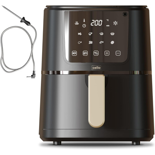 Cello Cello 4 Litre Perfect Temp Compact Air Fryer - Black