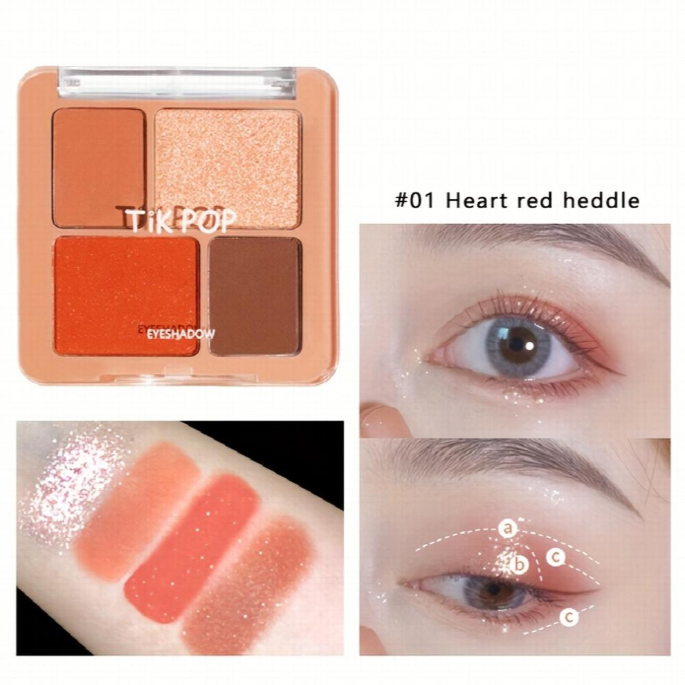 4 Colors Geometric Eyeshadow Palette Natural Pearly Finish High Pigmented Multicolor Eyeshadow-image-OPC-PFJ8P2K-NEW