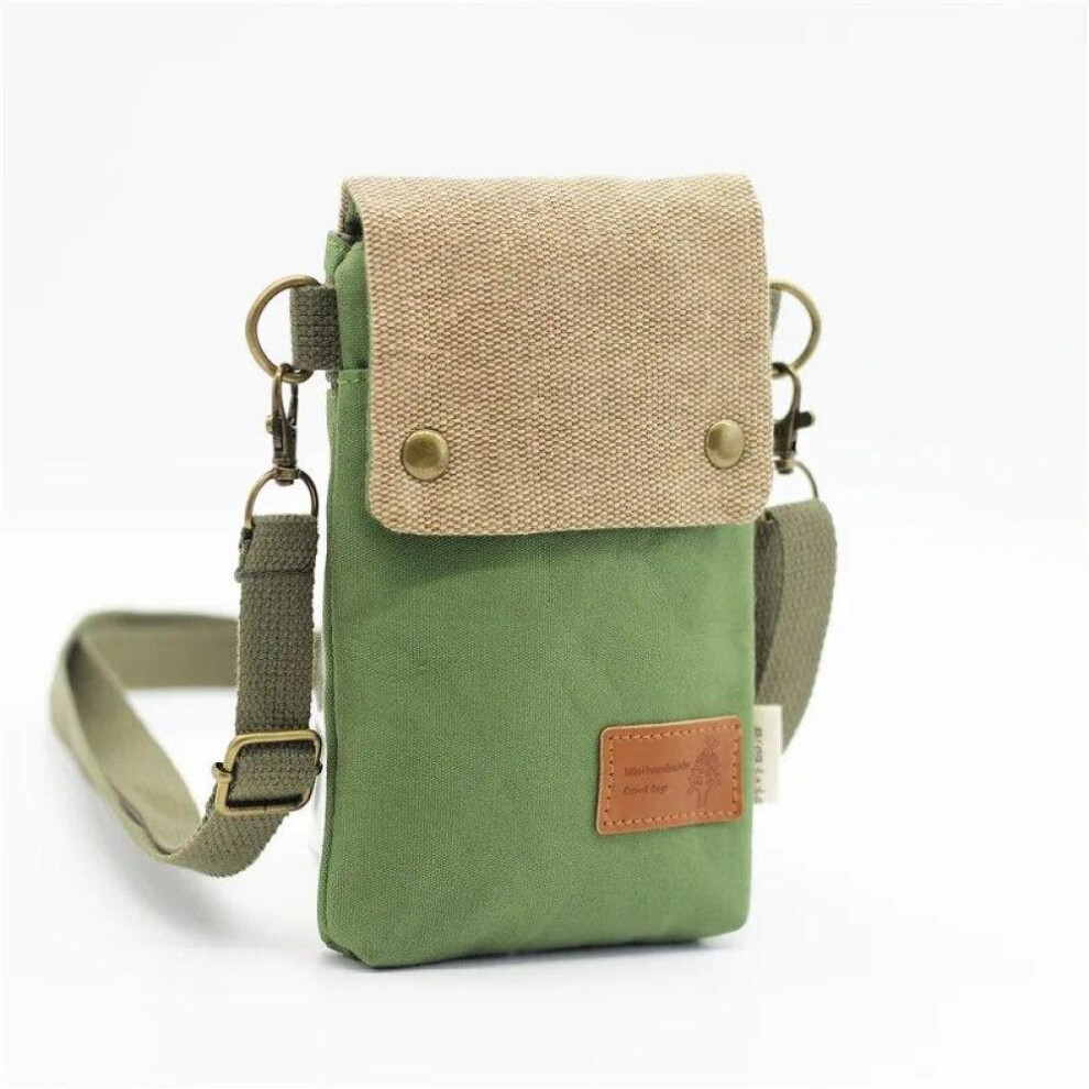 (Green) Canvas Women&apos;s Coin Purse Shoulder Crossbody Bag Brands 2024 Ladies Handbag Female Phone Wallet Money Pouch Carteira for Girls