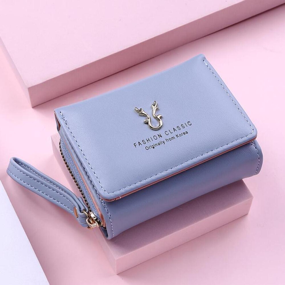 (Blue) Short Women Coin Purse Wallets For Woman
