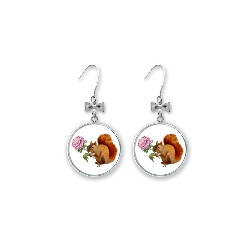 squirrel chrysanthemum autumn  bow ears drop stud pierced hook-image-OPC-PFJ8RDS-NEW