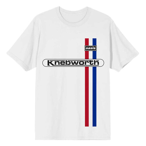 Oasis (L, White) Oasis Knebworth Vertical Stripe T Shirt