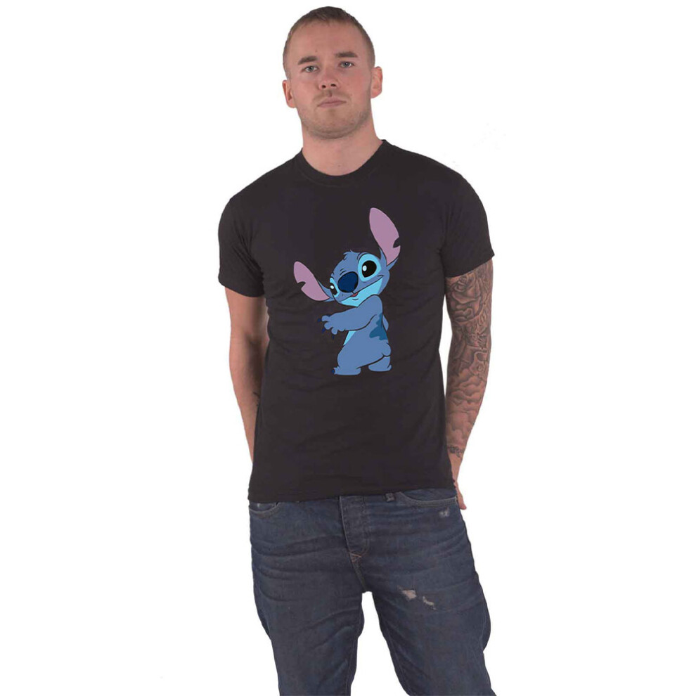 (M, Black) Lilo & Stitch Turn T Shirt