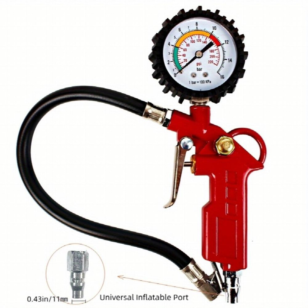 1pc Tire Pressure Gauge Get Accurate Tire Inflation With This Economical Inflator Gun