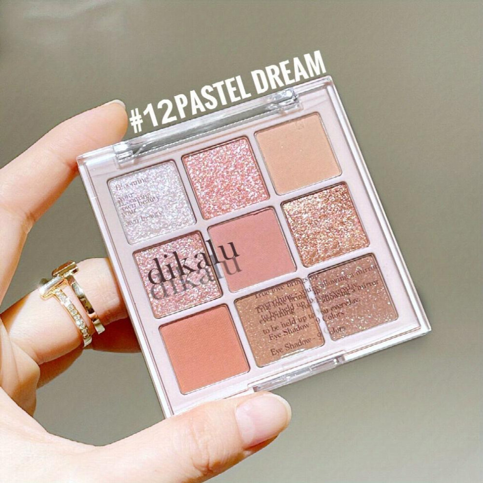 Multicoloured 9 Eyeshadow Palette Warm And Cold Tone Pearly Matte Finish Eyeshadow Palette