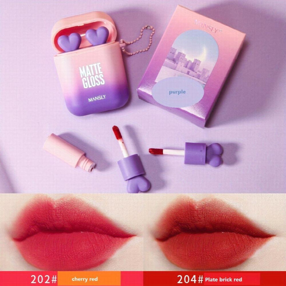 Lipstick Makeup Set Waterproof Long Lasting Velvet Moisturizing Lip Stain Earphone Dual Lip Gloss Non Stick Cup-image-OPC-PFJ957G-NEW