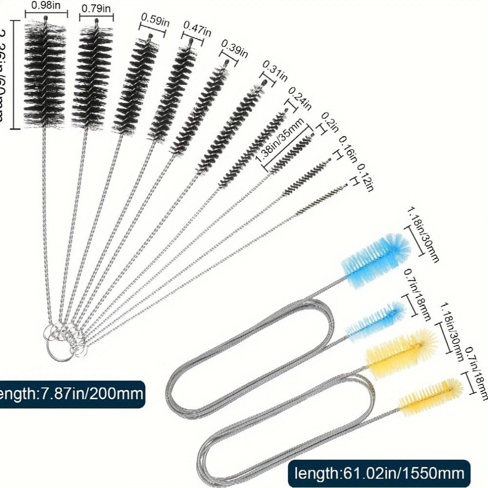 Spring Brush U shaped Pipe Cleaning Brush Straw Cleaning Brush Pipe Cleaner Double headed Brush Refrigerator Dredger