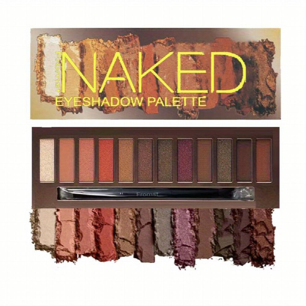 12 colors Warm and Bright Eyeshadow Palette with Shimmer and Matte Finish Long Lasting Cosmetics with Mirror and Matching Brush-image-OPC-PFJ98K9-NEW